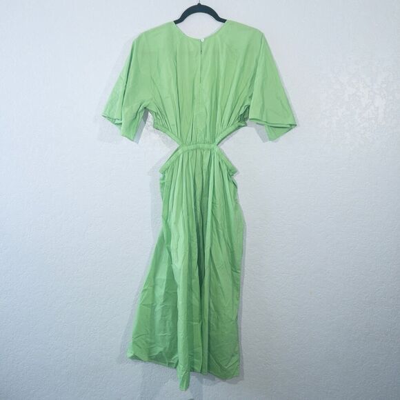 New & Other Stories Green Cut-Out‎ Midi Dress Size 8 - Picture 8 of 9